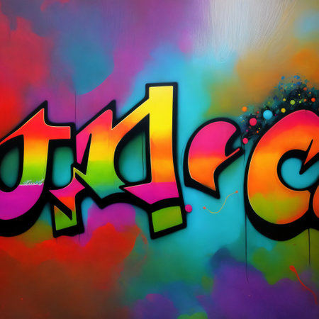 Graffiti Background, Graffiti art, Abstract Graffiti background "Generative AI"の素材