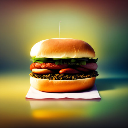 hot dog sandwich isolated on a transparent backgroundの素材