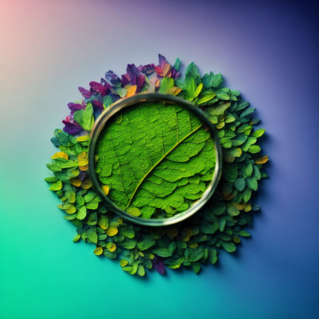 Mint leaves background.の素材