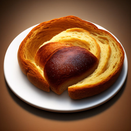 croissant isolated on white background, Generative AIの素材