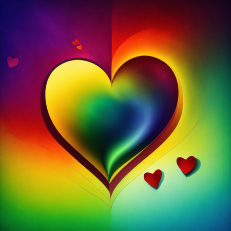 valentine background with hearts,  generative aiの素材