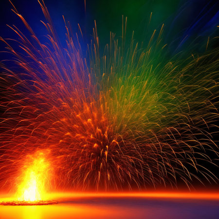 Explosions isolated on transparent background - Generative AIの素材