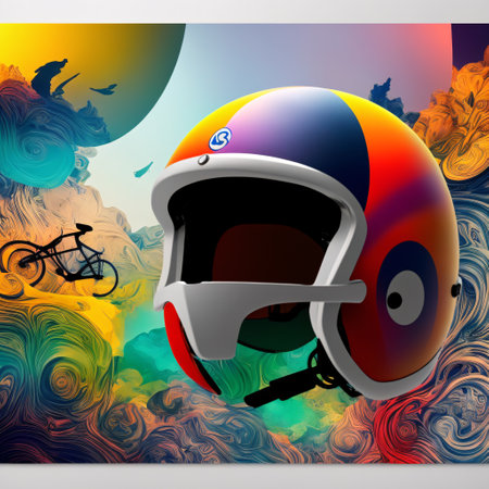 bike race, action on white background, generative AIの素材