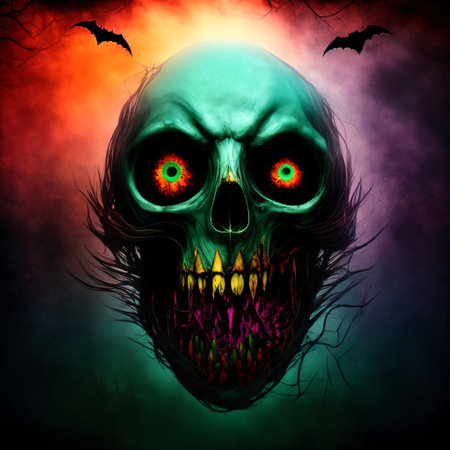 Scary Zombie - Horror Concept on Transparent Background PNGの素材