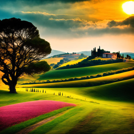 of tuscany landscapeの素材