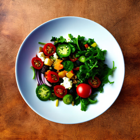 vegetable salad in a bowlの素材