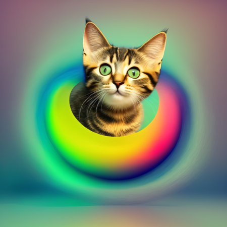 cute cat for decorating projects Transparent background. generative AIの素材