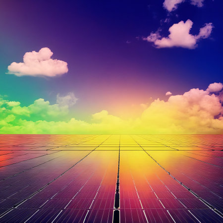 solar panels park, Generative AI Artの素材