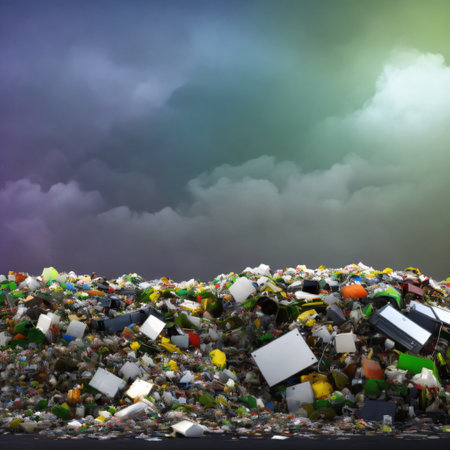 E-waste heap for recycling on a transparent background (png). generative AIの素材