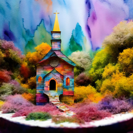 light Viva magenta jesus christ watercolorの素材