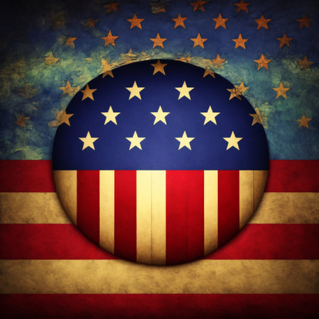 American Flag Waving in the Wind, Generative Aiの素材