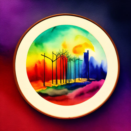 Good Friday - Crossen On Mount Calvary- Watercolour (Generative Art)の素材