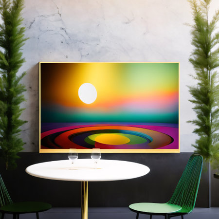 Copy space of luxury table top counter on blur kitchen abstract background. Food and product presentation. Generative Aiの素材