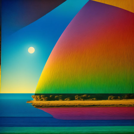 retro italian landscape vintage postcard from sunny italy 1970 vibes ai generated art Generative AIの素材