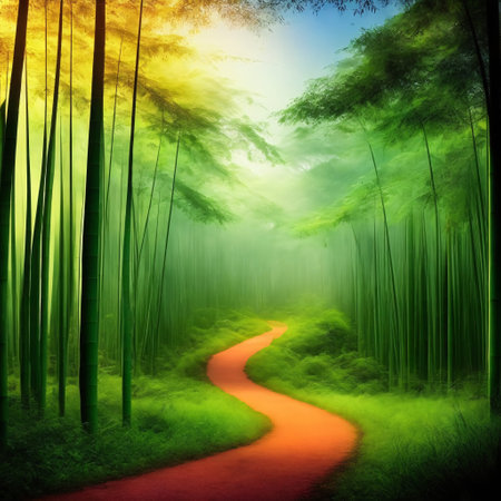 Deep tropical jungle isolated on transparent background, generative ai.の素材