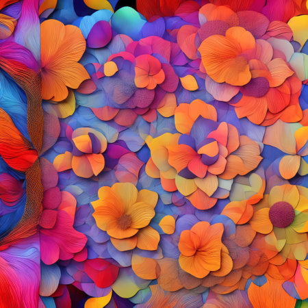 Organic floral lines design as abstract background patternの素材