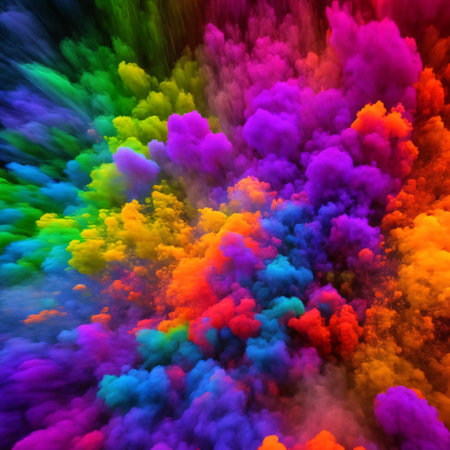 Colorful holi paint color powder  AI Generative.の素材