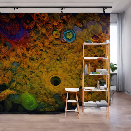 Organic floral lines design as abstract background patternの素材