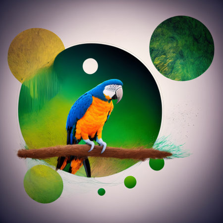 Doodle animal for macaw parrotの素材