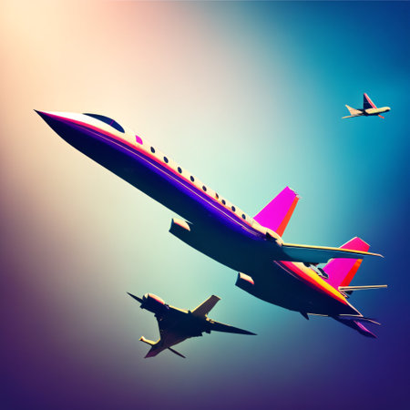 Beautiful shape of a private jet. Generative ai.の素材