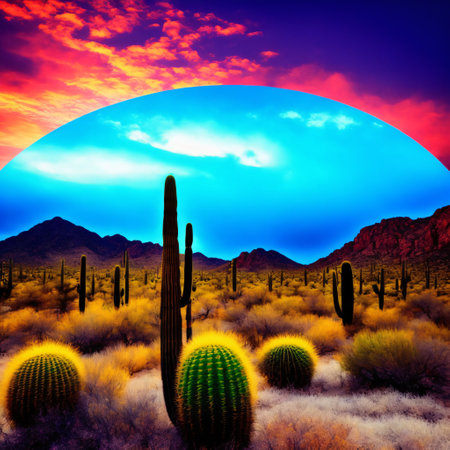 cactus in the desertの素材