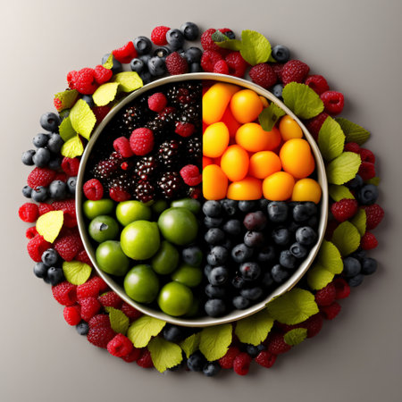 Three berries (blueberry, raspberry, blackberry) cut outの素材