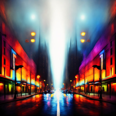 Criminals Rainy Dark Batcyborg Gotham City Digital Art Imageの素材