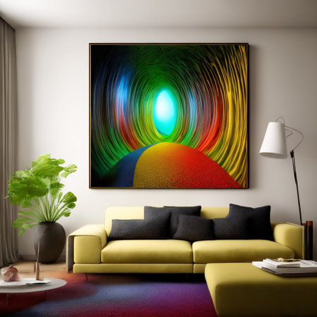 ai generated , Biophilic design interior livinf roomの素材