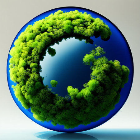 Cracked Earth VS Green Earth Concept. Global Warning, Climate Change and Save our Planet.の素材