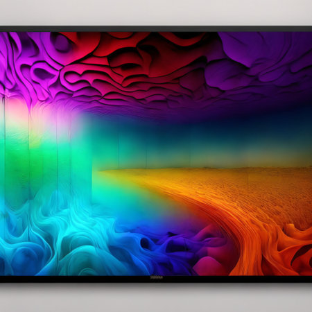 Blank digital signage screen in a public place, ideal for customization, generative aiの素材