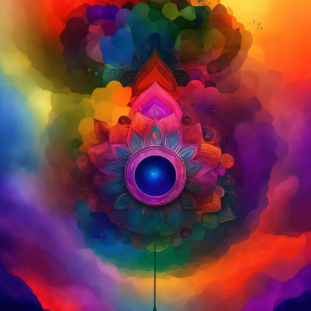 Watercolor meditation and mindfullnes lifestyle concept art, spiritual awerness, mental soul health, self care, healthy habit, relief generative aiの素材