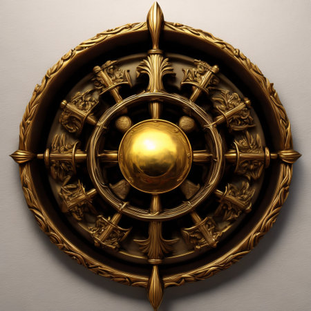 Shining and Metallic Iron Swords With Golden Hilt, as a Classical and Medieval Hand Weaponの素材