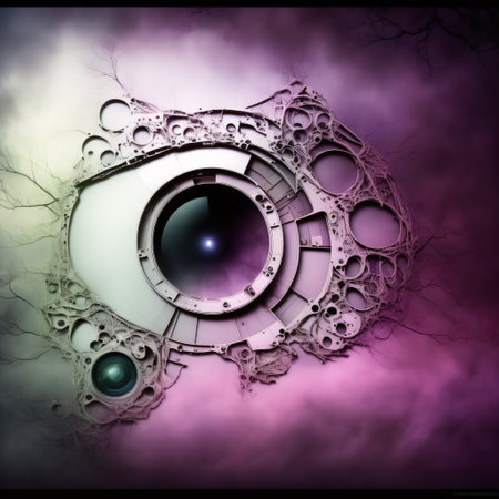 Abstract halloween abstract fogmagical dark fairy tale forest at nightの素材