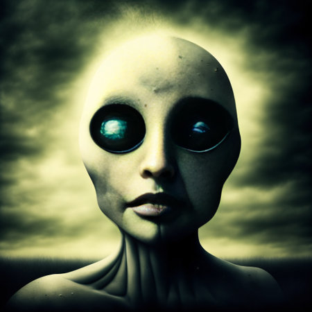 Abstract halloween abstract fogmagical dark fairy tale forest at nightの素材