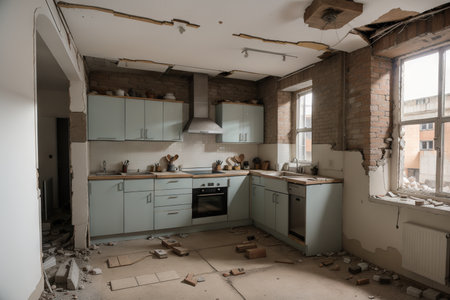 Interior. Apartment not renovated, room before renovationの素材