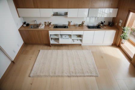 Top view apartment interior detailed planの素材