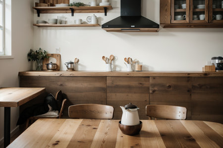 Table Top And Blur Interior of Backgroundの素材