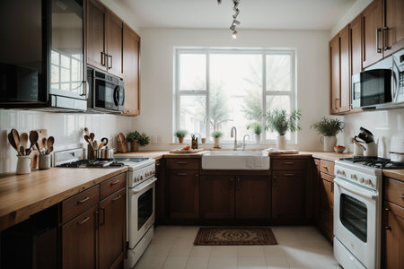 Blurred Kitchen with Retro Instagram Style Filterの素材