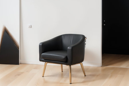 Interior designer brand identity. Chair line logo. Word in logo can be replaced by appropriate brand name. Business card template included.の素材