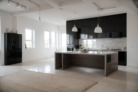 modern loft style kitchen interior. design conceptの素材