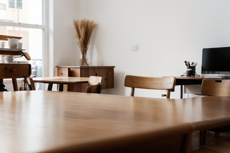 closeup of desk and interiorの素材