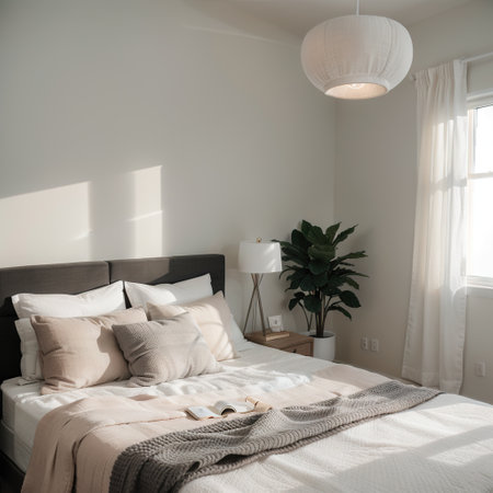 Interior of modern comfortable bedroomの素材