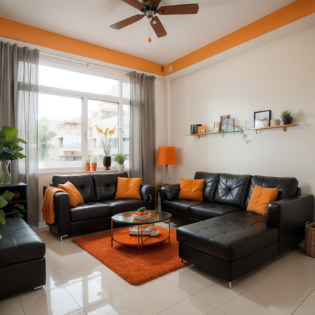 Interior of beautiful stylish living roomの素材