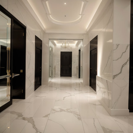 Contemporary designed interior in big expensive houseの素材