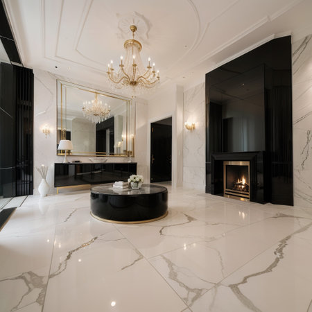 Contemporary designed interior in big expensive houseの素材