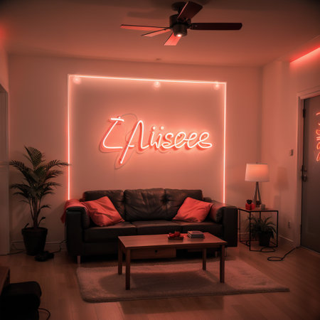 neon sign interior, homeの素材
