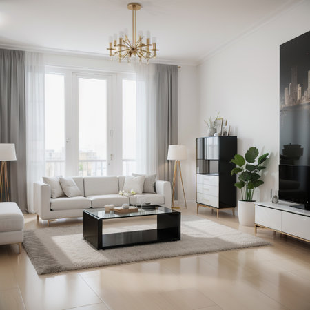 Interior modern living room in ing. Modern interior furniture set in ingの素材