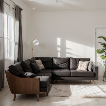 Elegant room interior with stylish comfortable armchairの素材