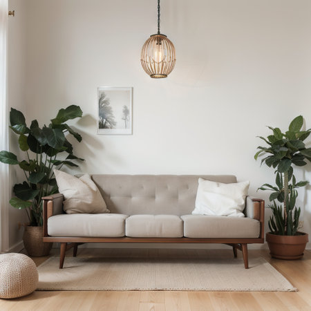 Frame mockup in modern home interior background,の素材