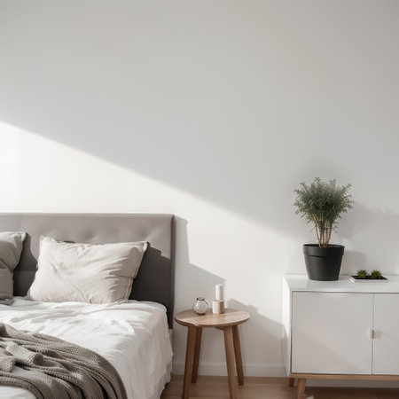 Empty white wall. Mock up interior in contemporary style. Close up view. Free space, copy space for your picture, text, or anotherの素材